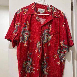 American Vintage Men's Red and Orange Shirt